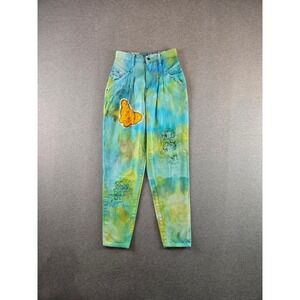 The Kitschy Dame x Stefano Jeans Women 6 Tie Dye Butterfly Patchwork Upcycle 80s